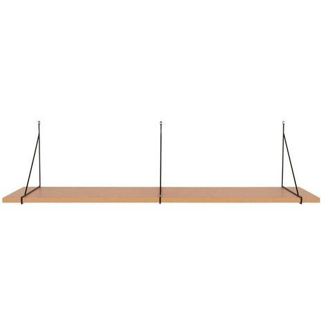 Etagère murale en bois et métal L120cm - Bois clair - CHIBA