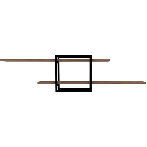 Étagère murale en bois et métal L120cm - Bois clair - Moa