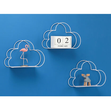 Étagère Murale en Forme de Nuage pour Pots de Fleurs, Décor et Figurines