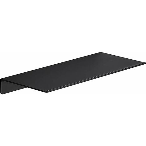 Étagère murale en métal, étagère flottante noire, petite étagère de salle de bain, présentoirs de 11,8 po pour rangement mural, aluminium, montage mural