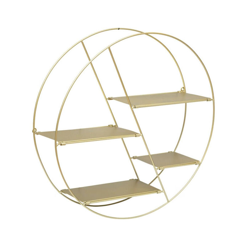 Atmosphera - tagère Murale en Métal 'Lara' 50cm Or