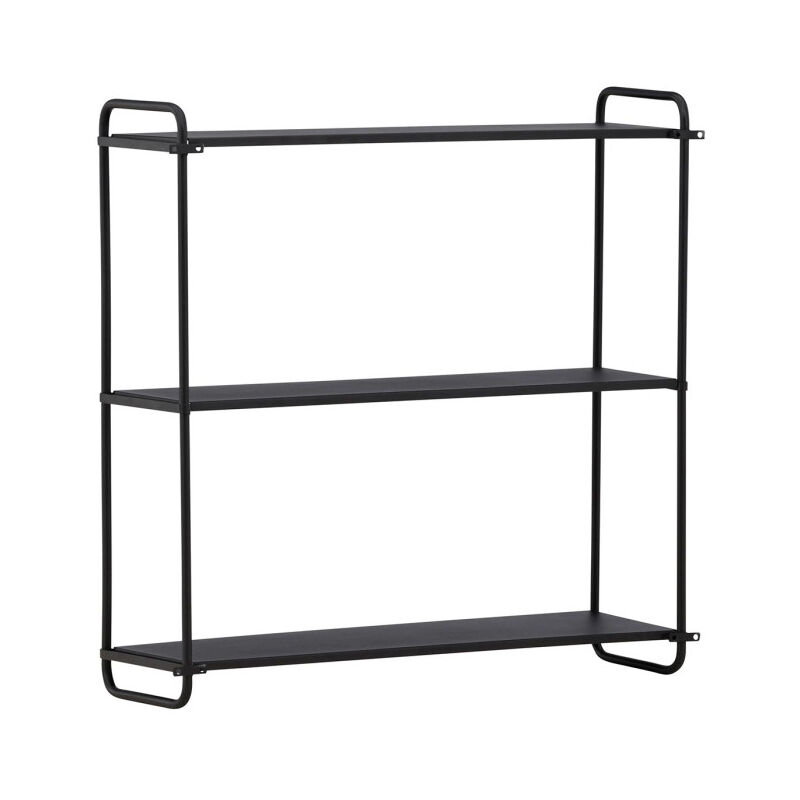 Paris Prix - tagère Murale en Métal 'Lyon' 62cm Noir