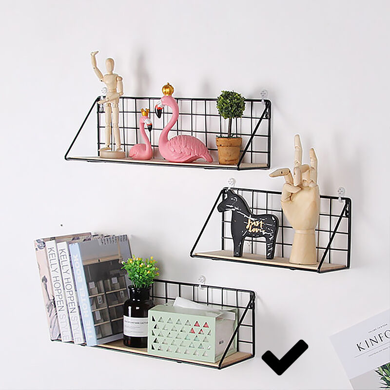 Etagère murale en métal style LOFT 45x13,5 cm - noir