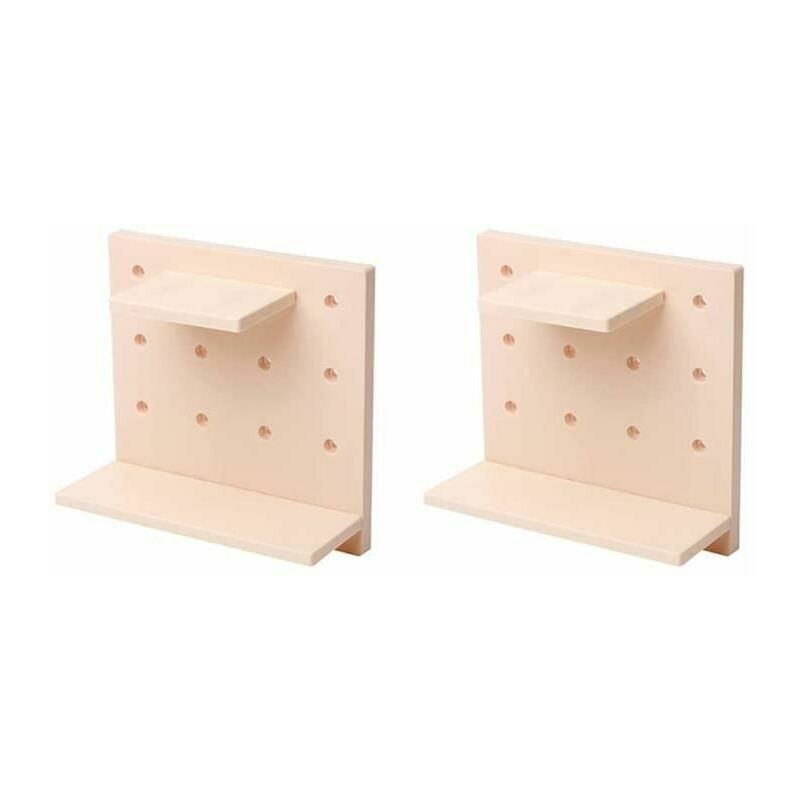 Ensoleille - tagère murale en panneau perforé 2 pièces Étagère de rangement modulaire en plastique Étagère murale flottante Organisateur économiser