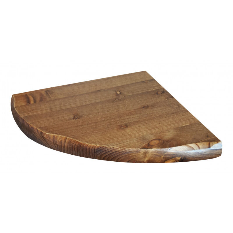 Étagère murale, étagère en bois, étagère d'angle, étagère murale, noyer, 25 x 25 x 2,4 cm - Saturno