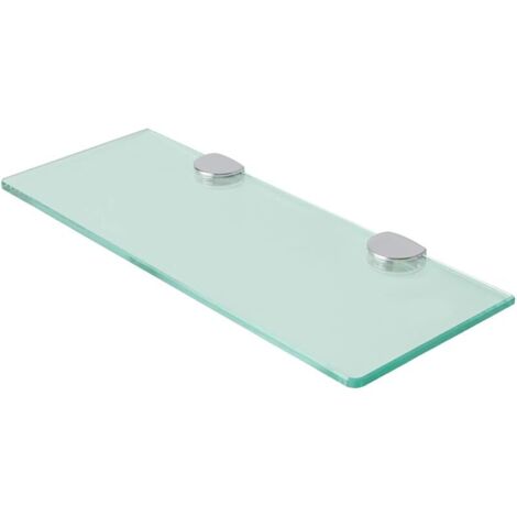 Étagère Murale Étagère en Verre, Étagère Douche pour Salle de Bain, Longueur de 38 CM avec Supports d'Étagère, Robouste et Pratique