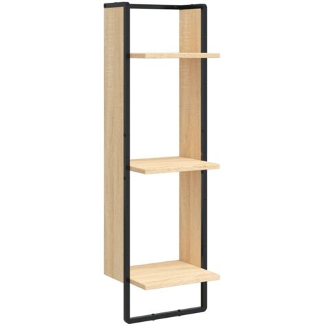 Étagère murale  Étagère flottante 3 niveaux chêne sonoma 30x25x100 cm