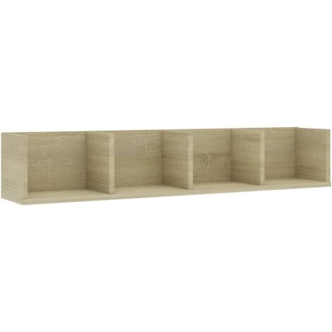 Étagère murale  Étagère flottante à CD Chêne sonoma 100x18x18 cm Bois d'ingénierie