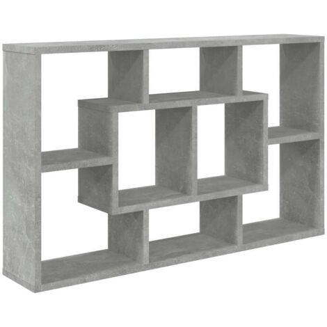 Étagère murale  Étagère flottante Gris béton 85x16x52,5 cm Bois d'ingénierie
