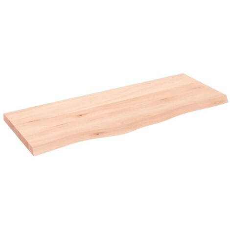 Étagère murale  Étagère suspendue  Etagères Flottantes 100x40x4 cm bois de chêne massif non traité BRZH656079