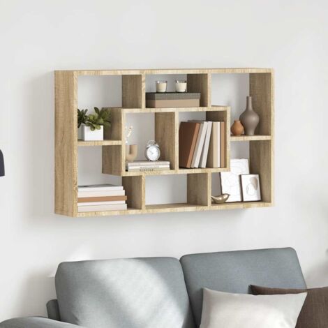 Étagère murale  Étagère suspendue  Etagères Flottantes Chêne Sonoma 85x16x52,5 cm Bois d'ingénierie BRZH986371