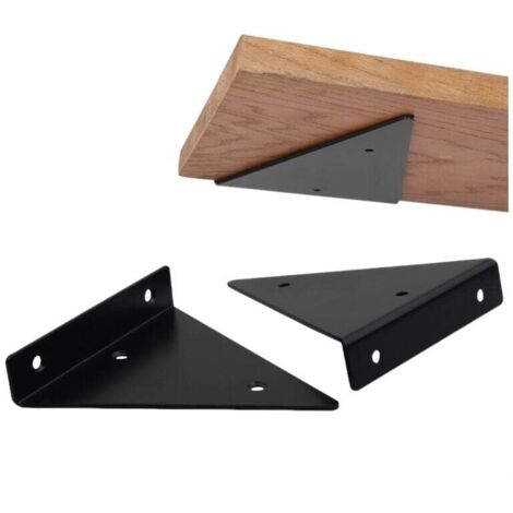 Etagere Murale Fixation Invisible 17cm, 2 Pièces Triangle équerre étagère Support Invisible Etagere Support d'étagère Invisible en