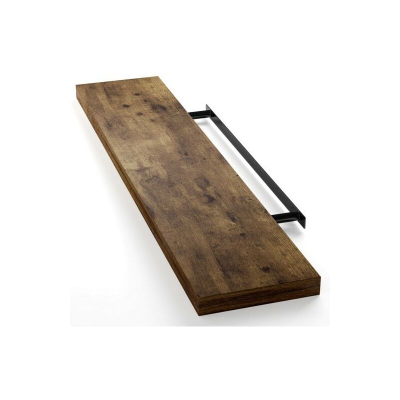 Le Poisson Qui Jardine - tagère murale flottante 110 cm en mdf chêne foncé. Tablette à fixer au mur - Chêne Foncé