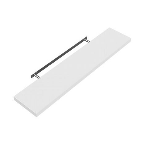 Étagère murale flottante 90 cm en MDF Blanc. Tablette à fixer au mur