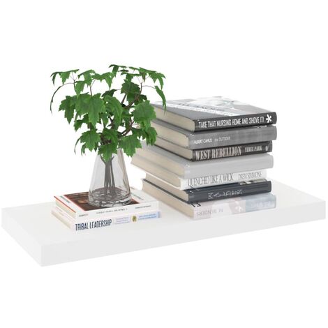 Étagère murale flottante Chêne et blanc 60x23,5x3,8 MDF
