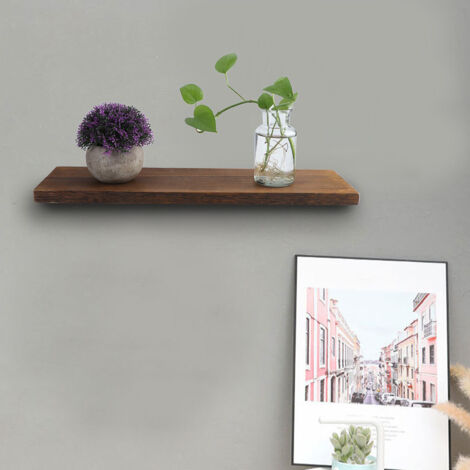 Étagère Murale Flottante en Bois, Rangement et Organisateur Décoratif pour Salon, 50x14x2cm