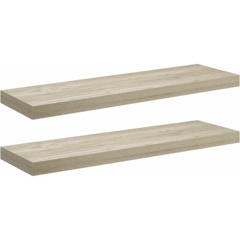 Vidaxl - tagères murales flottantes 2 pcs Chêne 80x23,5x3,8 cm mdf