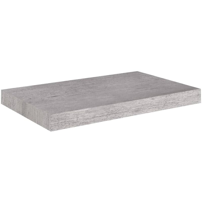 Vidaxl - tagère murale flottante gris béton 50x23x3,8 cm mdf