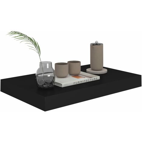 Étagère murale flottante Noir 40x23x3,8 MDF