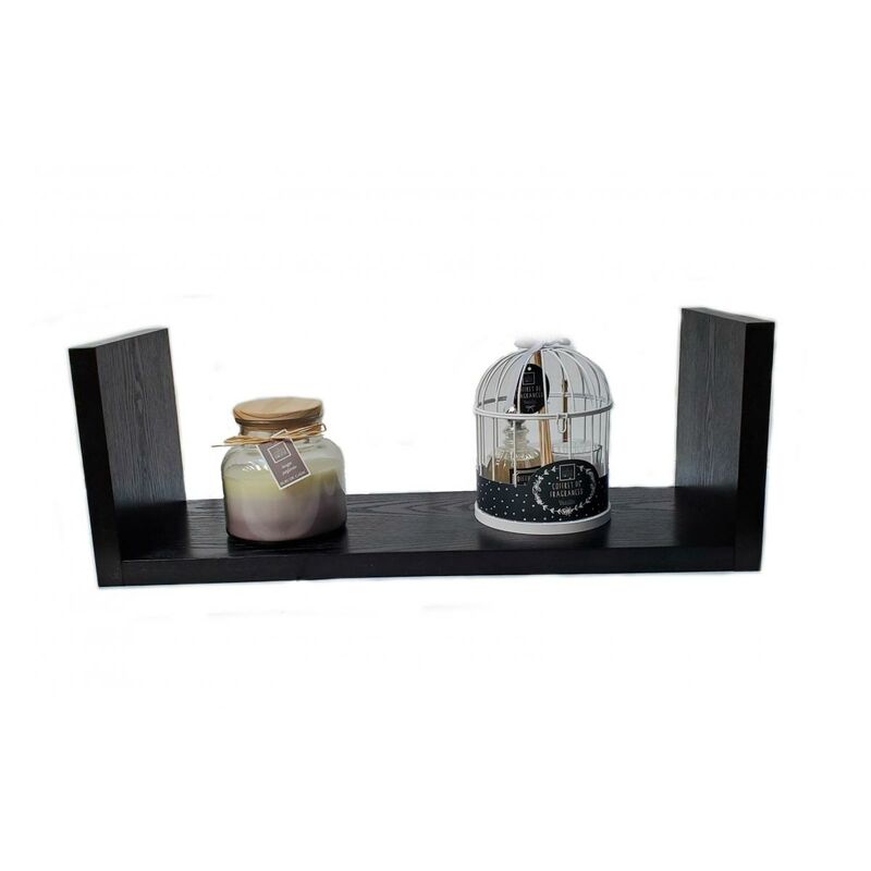 Outile - Etagère murale flottante noire 60 cm
