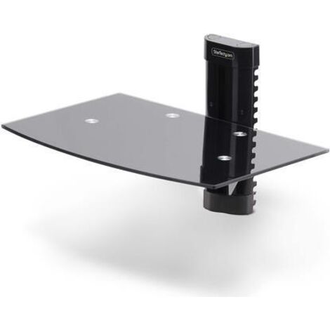 Étagère Murale Flottante - STARTECH - Modèle AV - Verre Trempé Noir - Hauteur Réglable - 7 kg