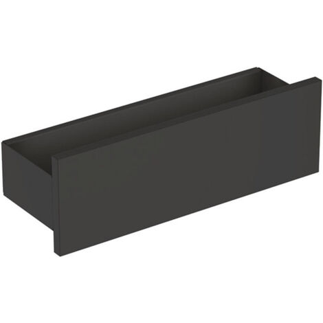 Etagère murale Geberit Smyle Square: Largeur 45cm, Hauteur 14.8cm, Profondeur 15cm, gris velouté / thermopoudré mat, gris velouté / laqué mat