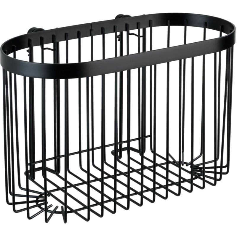 Étagère WENKO Classic Plus noire 26,5 cm métal anti-rouille étagère murale salle de bain design rangement salle de bain accessoire salle de bain
