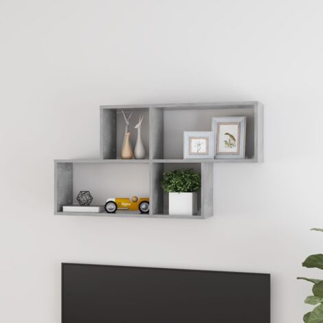 Étagère murale Gris béton 100x18x53 cm Bois d’ingénierie vidaXL