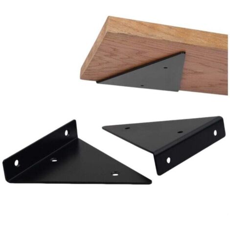 Étagère murale invisible – Support triangle en acier inoxydable 17 cm, lot de 2 pièces pour fixation discrète