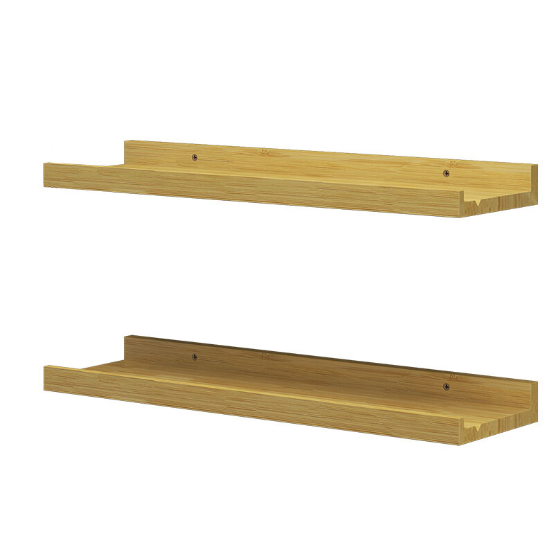 Vicco - tagère murale Linus, Naturel bois, 50x4cm Lot de 2