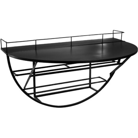 Étagère murale métal bouteilles 68x41 Atmosphera
