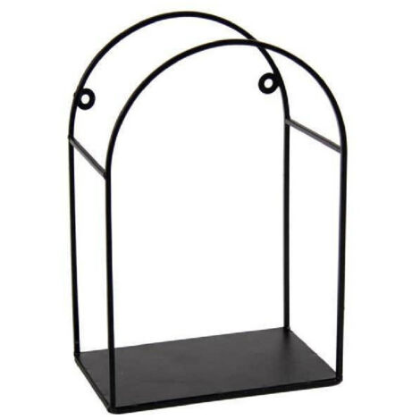 Etagère Murale Métal Noir 17x10x25cm Série Industrielle Arco 822292
