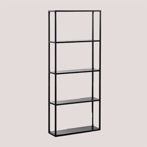 Étagère Murale Modulaire 60 cm en Acier Thura SKLUM Noir de Carbone