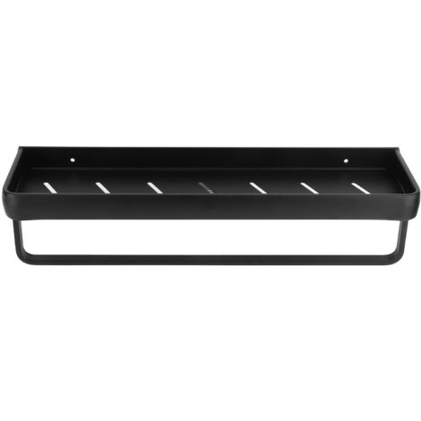 Étagère murale multifonction 50cm pour cuisine ou salle de bain, porte-bouteilles avec barre (1 niveau)
