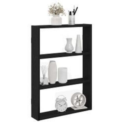 Étagère murale noir 43x9x60 bois d'ingénierie