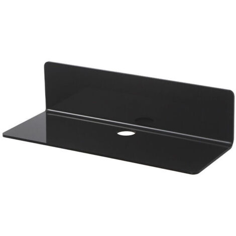 Etagere Murale Noir Lot de 2, Agrandissez Facilement l'espace Mural - 22,9cm Etagere sans percer en Acrylique pour Chambre, Salle de Bains, Cuisine, Salon, Bureau