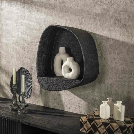 Etagère murale noire forme organique 48 cm TAJ