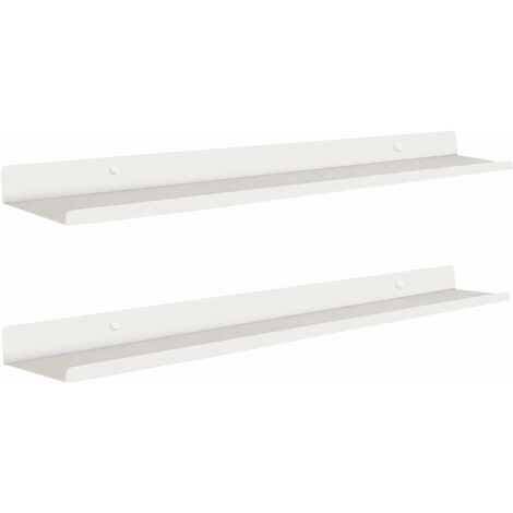 Etagere Murale Noire Tablette Murale Flottante 20 cm Étagère Metallique pour Cadres, Photo, Objet et Deco Murale pour Salon, Cuisine, Entrée, Chambre, Salle de Bain, Bureau Etagere Noire