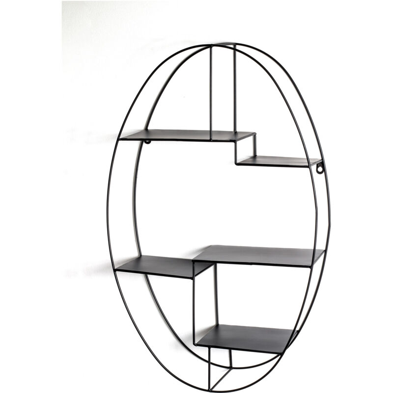 Étagère Murale 3 Niveaux "Tybia" 71cm Noir