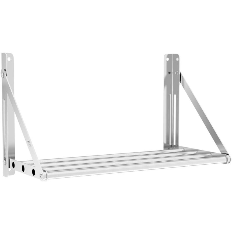 Royal Catering - tagère Murale Pliable Rabattable Métal Inox à Barreaux Cuisine 60x30cm 40kg
