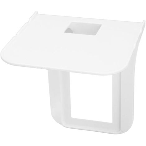Étagère murale pour prise électrique blanche, rangement brosse à dents téléphone enceinte, sans perçage