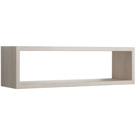Étagère murale rectangulaire cube design moderne Regulus - bois neutre