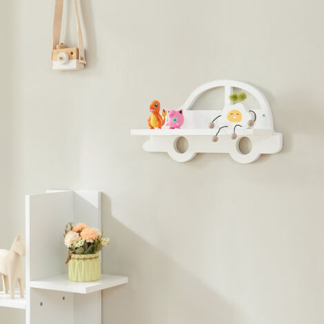 Étagère murale Skanderborg pour chambre d’enfant 21 x 40 x 10,8 cm forme voiture [en.casa]