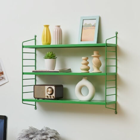 Étagère murale Strängnäs acier 50 x 60 x 15 cm vert pomme [en.casa]