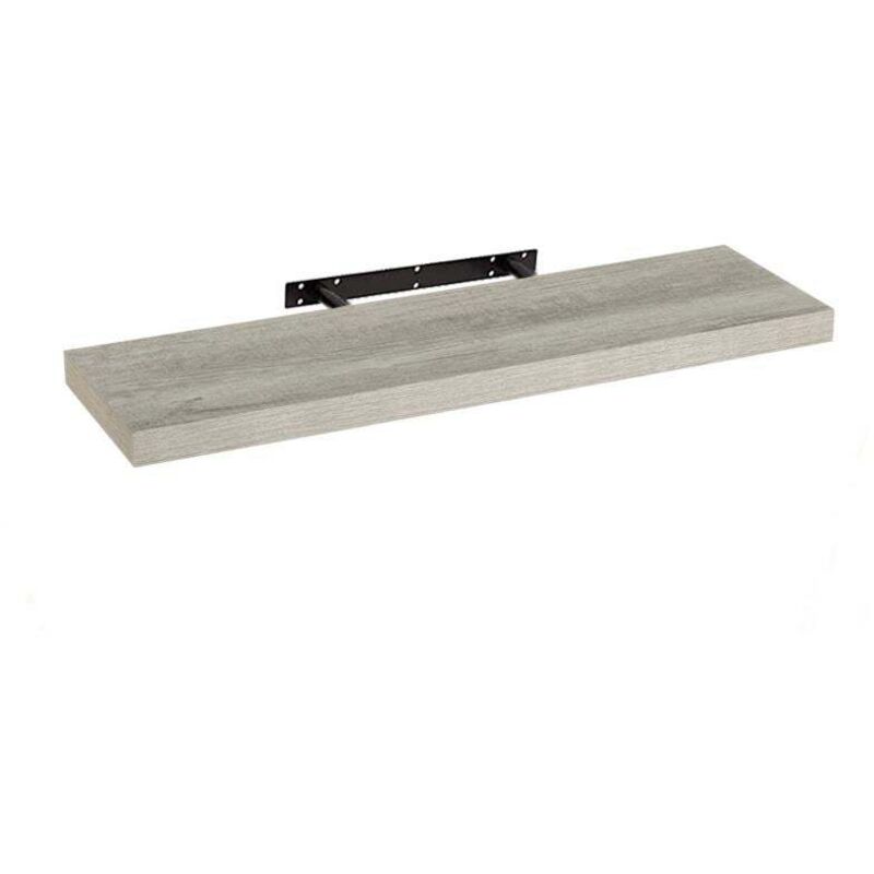 Étagère Murale Tablette en Bois MDF Gris - 80cm Étagère Murale Tablette en Bois MDF Gris - 80cm
