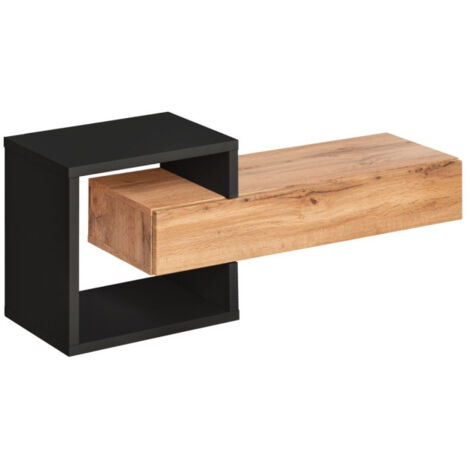 Étagère Murale & Tiroir "Easy" 100cm Noir