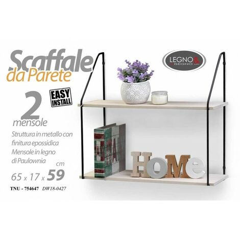 Etagère murale urbaine installation facile cm 65 x 17 x 59 h