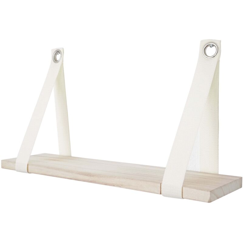 HHG - jamais utilisé] Étagère murale Var, étagère de suspension, style shabby, vintage, 27x50cm, nature