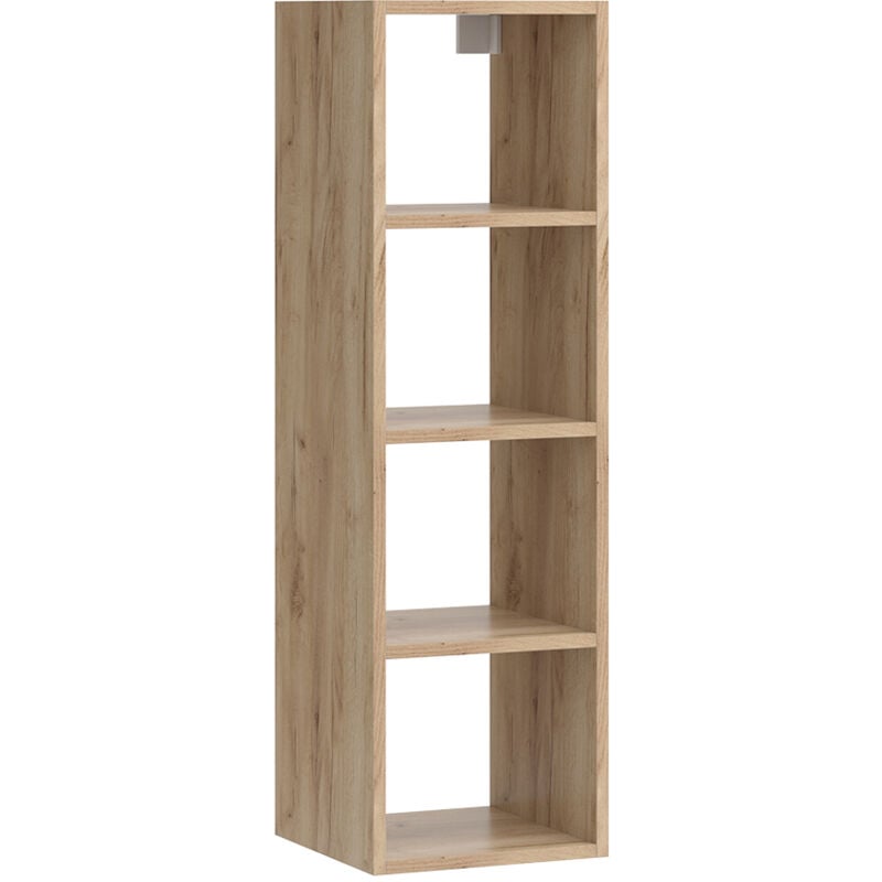 Vicco - tagère murale Wido, Anthracite, 30 x 100 cm avec 4 étagères ouvertes