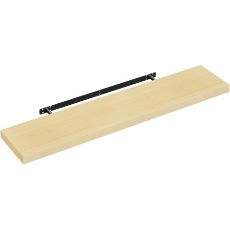 Étagère Murale WOLTU, 110x22.9x3.8cm, Étagère Flottante de CD, Jaune Chêne